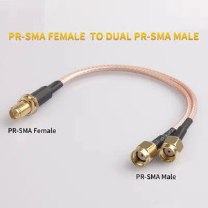 Conversions Tech RP-SMA-KJJ / SMA New SMA 1 to 2 Cable Male to Female Extension Cord Adapter Cable for Home Security with Connector 0.15M