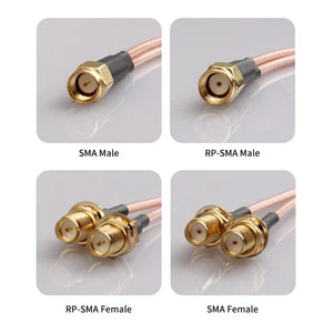 Conversions Tech New SMA 1 to 2 Cable Male to Female Extension Cord Adapter Cable for Home Security with Connector 0.15M