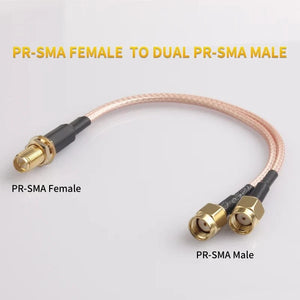 Conversions Tech RP-SMA-KJJ New SMA 1 to 2 Cable Male to Female Extension Cord Adapter Cable for Home Security with Connector 0.15M