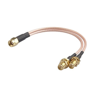 Conversions Tech New SMA 1 to 2 Cable Male to Female Extension Cord Adapter Cable for Home Security with Connector 0.15M