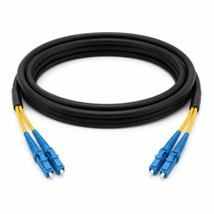 Conversions Tech Fiber Optic Outdoor Duplex Fiber Patch Cable | LC/UPC to LC/UPC | 9/125 OS2