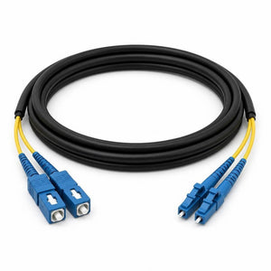 Conversions Tech Fiber Optic Outdoor Duplex Fiber Patch Cable | SC/UPC to LC/UPC | 9/125 OS2