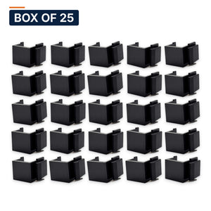 Conversions Tech Keystone Box of 25 ($0.92 ea) Blank Keystone Insert, Black | Fills Unused Plate Port | 5100-031