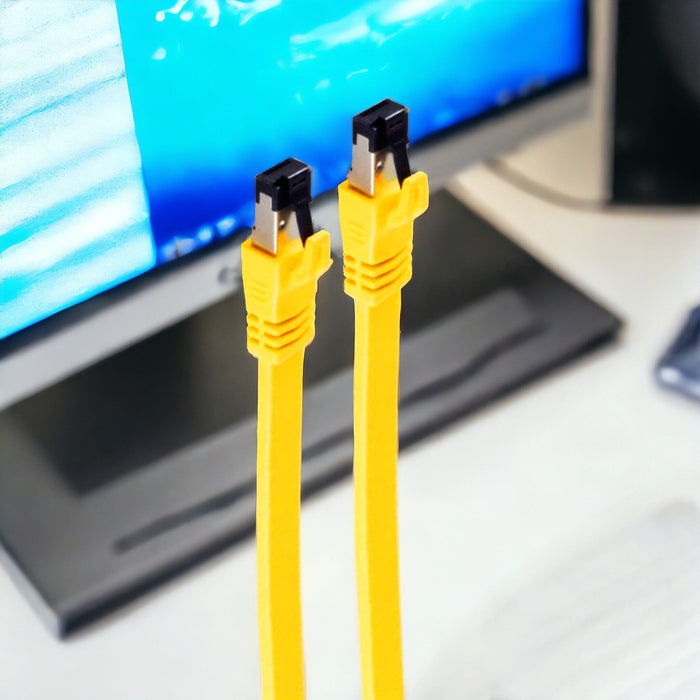 Sigma Wire & Cable Network Patch Cables Patch Cord  |  Cat8,  S/FTP Stranded Bare Copper,  Flat  12ft