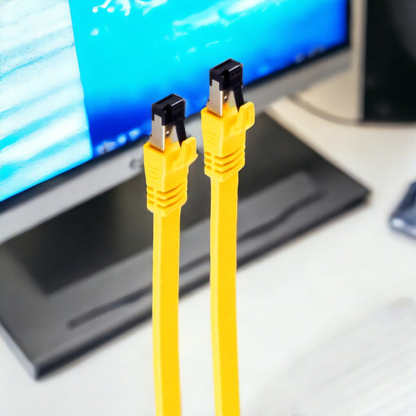 Sigma Wire & Cable Network Patch Cables Patch Cord  |  Cat8,  S/FTP Stranded Bare Copper,  Flat  7ft