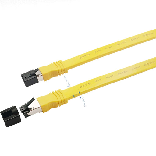 Sigma Wire & Cable Network Patch Cables Patch Cord  |  Cat8,  S/FTP Stranded Bare Copper,  Flat  7ft