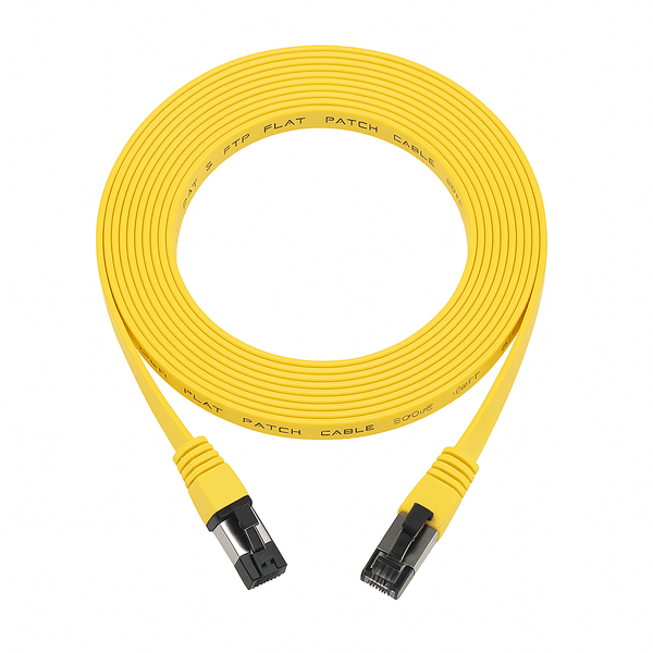 Sigma Wire & Cable Network Patch Cables Patch Cord  |  Cat8,  S/FTP Stranded Bare Copper,  Flat  8ft