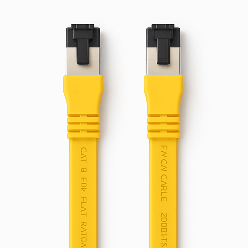 Sigma Wire & Cable Network Patch Cables Patch Cord  |  Cat8,  S/FTP Stranded Bare Copper,  Flat  9ft