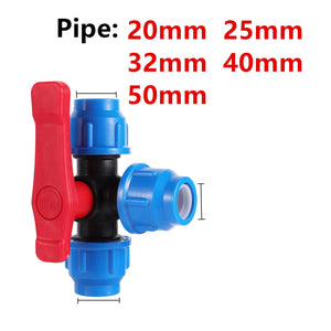 Conversions Tech blue 1 / 50MM PE Water Pipe Connector Pipe Fittings 20/25/32/40/50mm Water Tube Direct Pipe Quick Valve Connector Pipe Connector 1 Pc