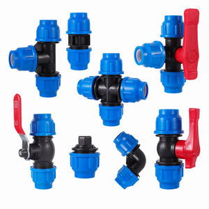 Conversions Tech PE Water Pipe Connector Pipe Fittings 20/25/32/40/50mm Water Tube Direct Pipe Quick Valve Connector Pipe Connector 1 Pc