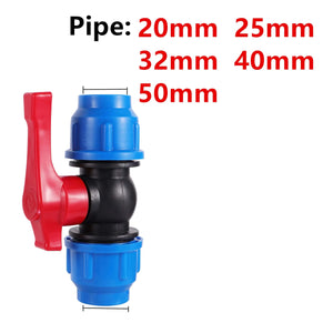 Conversions Tech blue 4 / 25MM PE Water Pipe Connector Pipe Fittings 20/25/32/40/50mm Water Tube Direct Pipe Quick Valve Connector Pipe Connector 1 Pc