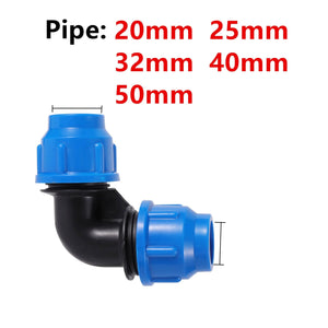 Conversions Tech blue 5 / 25MM PE Water Pipe Connector Pipe Fittings 20/25/32/40/50mm Water Tube Direct Pipe Quick Valve Connector Pipe Connector 1 Pc