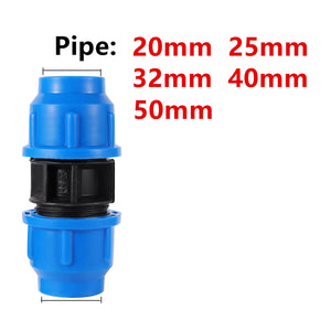 Conversions Tech blue 8 / 20MM PE Water Pipe Connector Pipe Fittings 20/25/32/40/50mm Water Tube Direct Pipe Quick Valve Connector Pipe Connector 1 Pc