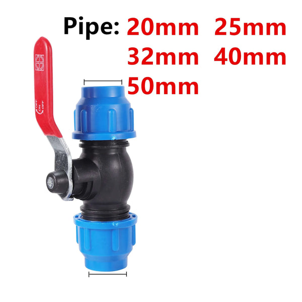 Conversions Tech blue 2 / 32MM PE Water Pipe Connector Pipe Fittings 20/25/32/40/50mm Water Tube Direct Pipe Quick Valve Connector Pipe Connector 1 Pc
