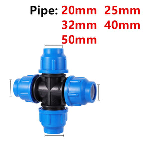 Conversions Tech blue 7 / 20MM PE Water Pipe Connector Pipe Fittings 20/25/32/40/50mm Water Tube Direct Pipe Quick Valve Connector Pipe Connector 1 Pc