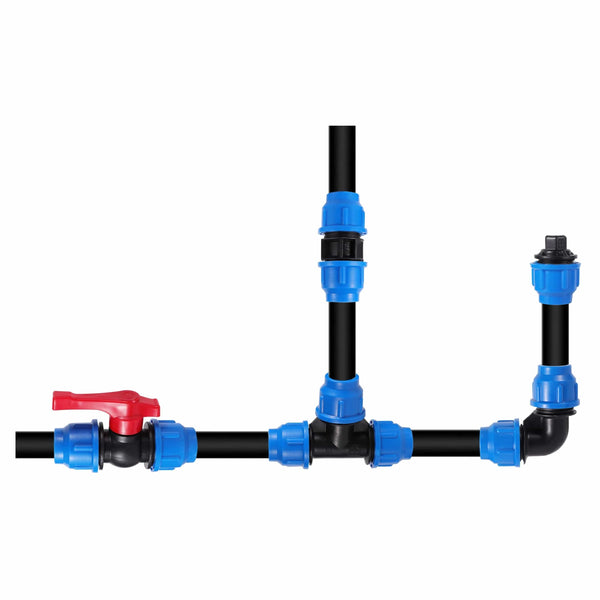 Conversions Tech PE Water Pipe Connector Pipe Fittings 20/25/32/40/50mm Water Tube Direct Pipe Quick Valve Connector Pipe Connector 1 Pc