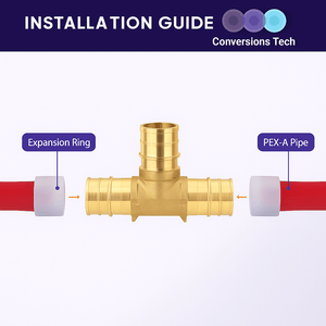 Conversions Tech PEX A Expansion 3/4" x 3/4" x 3/4" PEX Expansion Tee (Lead Free)