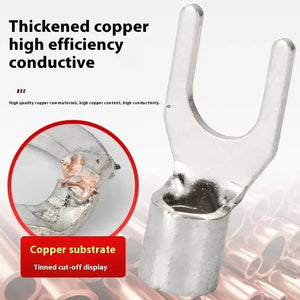 Conversions Tech Phoenix Snb1.25-3/4/5/6/8 Automotive Terminal Block Copper Wire Lug Connector Fork-Shaped U-Shaped Cold-Pressed Copper National