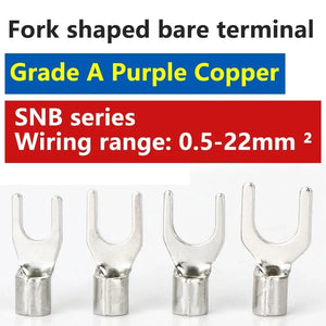 Conversions Tech Phoenix Snb1.25-3/4/5/6/8 Automotive Terminal Block Copper Wire Lug Connector Fork-Shaped U-Shaped Cold-Pressed Copper National