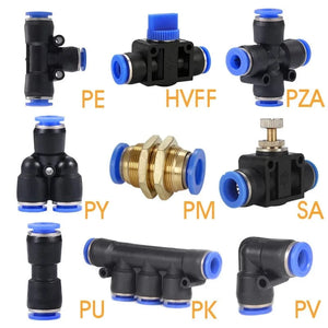 Conversions Tech Pneumatic Fitting Pipe Connector Tube Air Quick Fittings Water Push In Hose Plastic PU PY PK PM PV PE 4mm 6mm 8mm 10mm 12mm 14mm