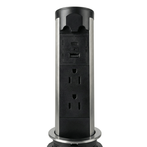 Conversions Tech Electrical > Embedded Power Pop-Up Countertop Power, Motorized, 2-Pack | 2 AC, USB-C PD 30 W, USB-A per Module, Touch-Activated, UL Listed | 1670-999-2