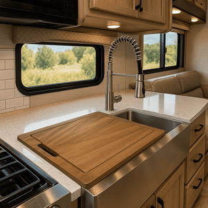 Conversions Tech Premium Teak Sink-Cover Cutting Board