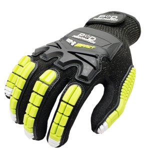 Conversions Tech Safety > Work Gloves PROTECH Impact Work Gloves, Sizes S to XXL | TPR Knuckle Guards, ANSI A4 Cut and Level 3 Puncture Palm, Touchscreen, Electricians and Construction | POD-PROTECH