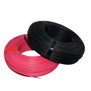 Conversions Tech 1 m / Orange / 1-core PV1-F 2.5mm2 XLPE Copper Single Core Electrical Wire Cable 30A Rated Industrial Solar Cable with XLPO Insulation Material