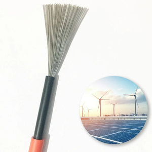 Conversions Tech 1 m / Orange / 1-core PV1-F 2.5mm2 XLPE Copper Single Core Electrical Wire Cable 30A Rated Industrial Solar Cable with XLPO Insulation Material