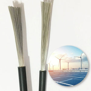 Conversions Tech 1 m / Orange / 1-core PV1-F 2.5mm2 XLPE Copper Single Core Electrical Wire Cable 30A Rated Industrial Solar Cable with XLPO Insulation Material
