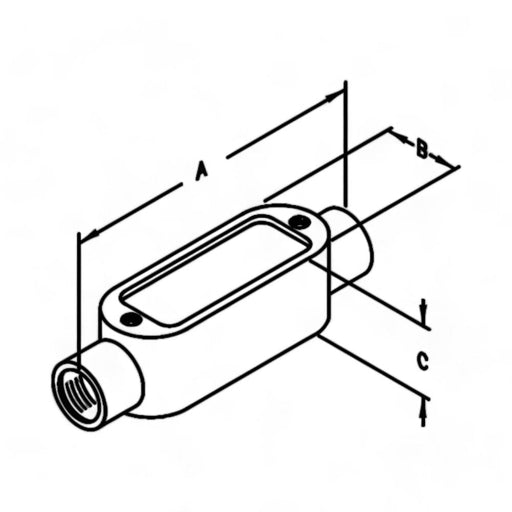 Conversions Tech Rigid Conduit Body C Series  3/4" UL Threaded