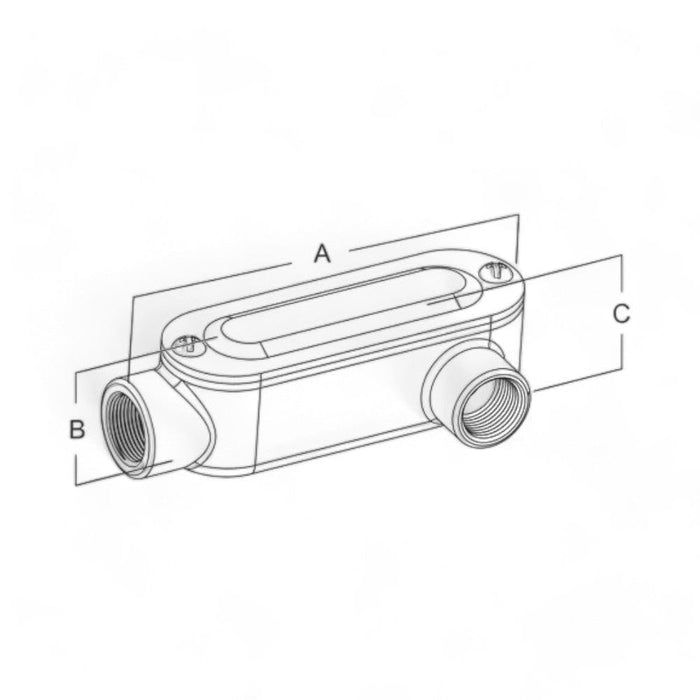 Conversions Tech Rigid Conduit Body LL Series 1-¼” UL Threaded