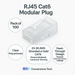 Conversions Tech Connectors RJ45 Connector | Cat6 Feed through Modular Plug Unshielded 100 pcs