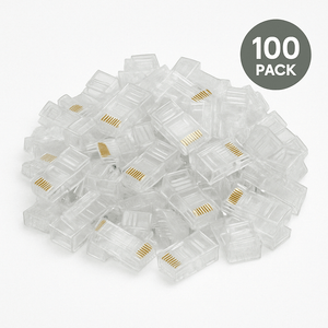 Conversions Tech Connectors RJ45 Connector | Cat6 Feed through Modular Plug Unshielded 100 pcs