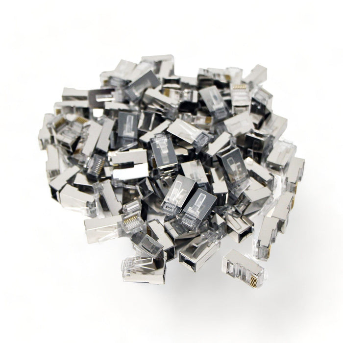Conversions Technology Connectors RJ45  Connector  |  RJ45 Cat5e  8P8C Modular Plug Shielded  (50 pcs)