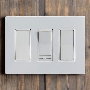 Conversions Technology Wall Plates Screw less Face | Decorator Wall Plate  | 3 Gang |  White