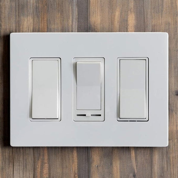 Conversions Technology Wall Plates Screw less Face | Decorator Wall Plate  | 3 Gang |  White