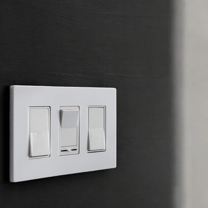 Conversions Technology Wall Plates Screw less Face | Decorator Wall Plate  | 3 Gang |  White
