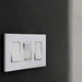 Conversions Technology Wall Plates Screw less Face | Decorator Wall Plate  | 3 Gang |  White