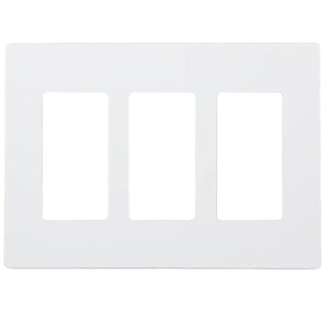 Conversions Technology Wall Plates Screw less Face | Decorator Wall Plate  | 3 Gang |  White