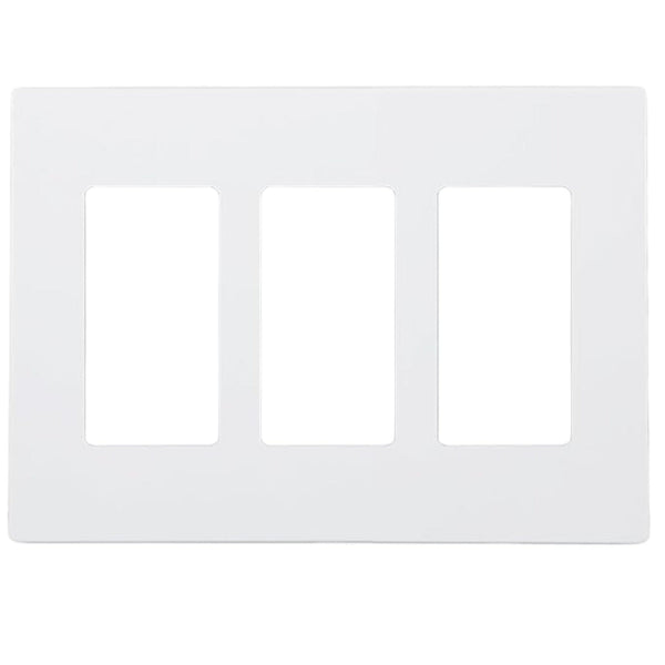 Conversions Technology Wall Plates Screw less Face | Decorator Wall Plate  | 3 Gang |  White
