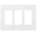 Conversions Technology Wall Plates Screw less Face | Decorator Wall Plate  | 3 Gang |  White