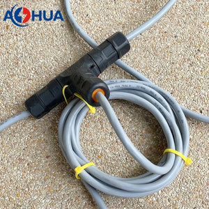 Conversions Tech Screw Lugs Assembly 2pin 3pin 4pin Power Cable Divided Waterproof Electrical Connector IP68 From AOHUA Factory