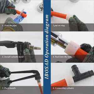 Conversions Tech CHINA SD-F1960 PEX Pipe Tube Expander 16,20,25,32mm Expansion Tool Kit for Water and Radiator Connection With Cutter