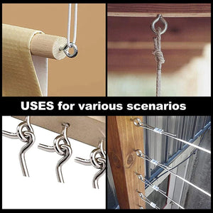 Conversions Tech Self-tapping Hook Screw Large Heavy Duty Eye Hooks 30/20/10pcs Wood Sheep Eye Screws Large Hooking Bolt for Wood Securing Light