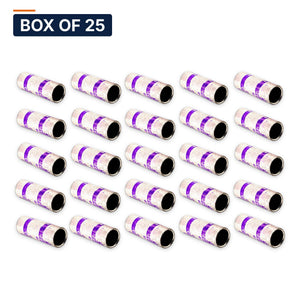 Conversions Tech Electrical > Connectors > Compression Splices Box of 25 ($3.00 ea) Short Barrel Compression Splice 4/0 AWG Copper | 90°C, Purple Code