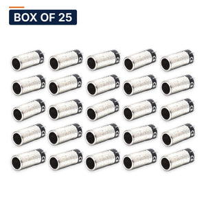 Conversions Tech Electrical > Connectors > Compression Splices Box of 25 ($0.84 ea) Short Barrel Compression Splice 4 AWG Copper | 90°C, Gray Code