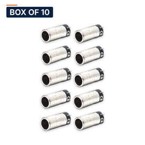 Conversions Tech Electrical > Connectors > Compression Splices Box of 10 ($0.89 ea) Short Barrel Compression Splice 4 AWG Copper | 90°C, Gray Code