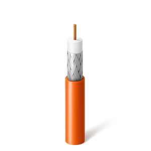 Sigma Wire & Cable Bulk Coax Sigma Wire & Cable  |  Bulk RG6 Coaxial Cable | Dual Shield, 60% Braid | 1000 ft Wooden Reel | Orange