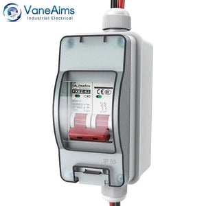 Conversions Tech ‌Solar Disconnect Switch Box MCB Mini Circuit Breaker DC500V PV Distribution Box IP65 Waterproof HT-2 Photovoltaic Combiner Box